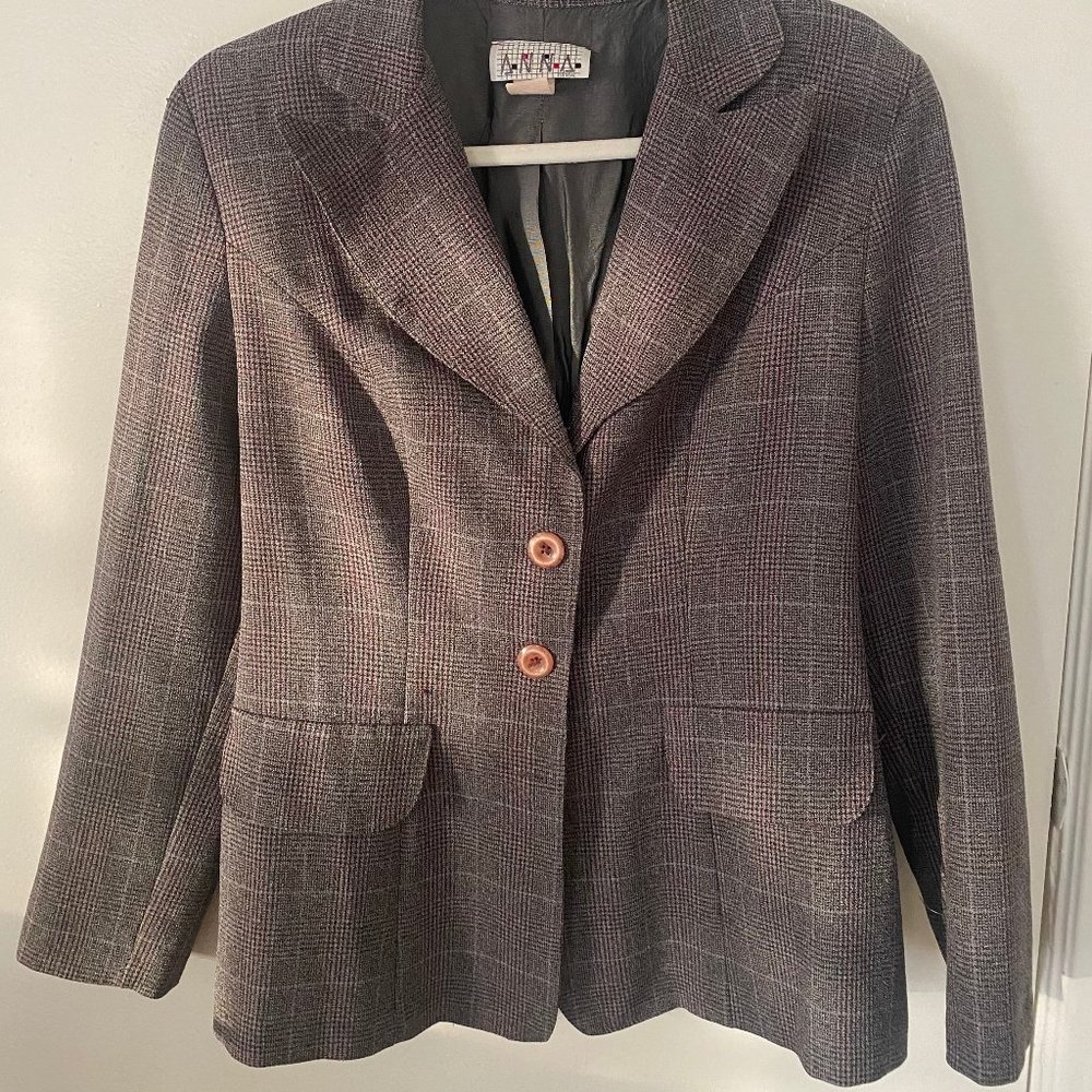 Lightweight Blazer Grey, Multi Colored Business Casual